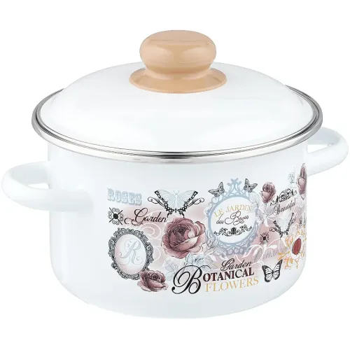 Кастрюля APPETITE Roses, эмаль, 2,0л (1RD161М)