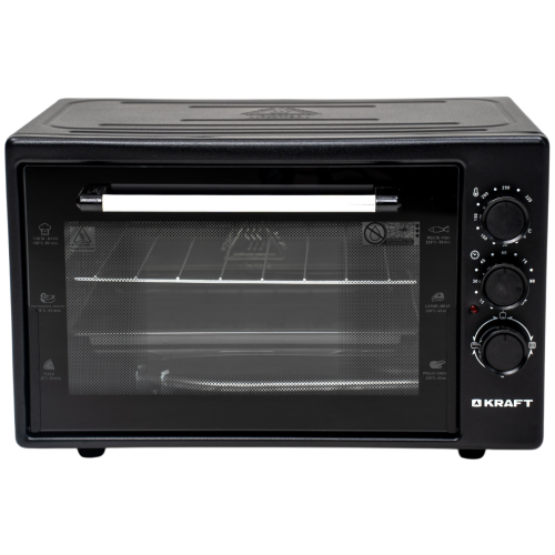 Электропечь KRAFT KF-MO 3800 BL черная