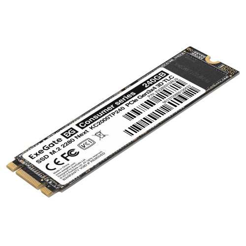 SSD M.2 240Gb ExeGate NextPro KC2000TP240 2280 PCI-E 3.0 x4 3D TLC