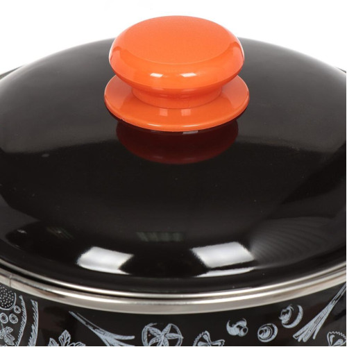 Кастрюля APPETITE Chilli, эмаль, индукция, черная, 4,0л (1МС201Р)(310973)