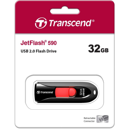 Карта USB2.0 32 GB Transcend Jetflash 590 TS32GJF590K черный