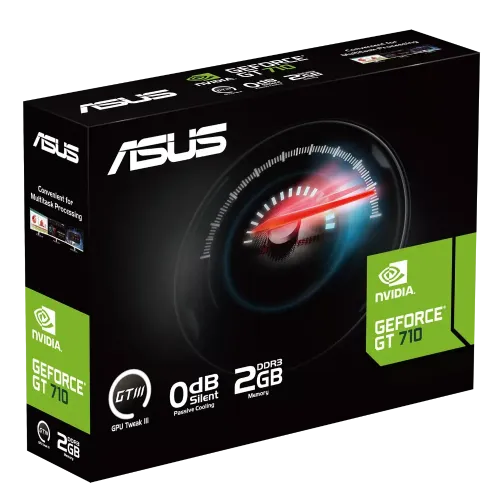 Видеокарта Asus PCI-E GT710-SL-2GD3-BRK-EVO NV GT710 2048Mb 64 DDR3 954/900 DVIx1/HDMIx1/CRTx1/HDCP