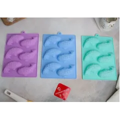 Форма для выпечки силикон Доляна «Золотая рыбка», 24х16,5 см, 6 ячейки (4469434)