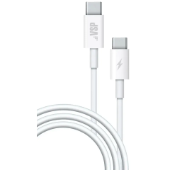 Кабель USB 3.0 Type C -  Type-C 1 м Borasco 3A 65W PD белый