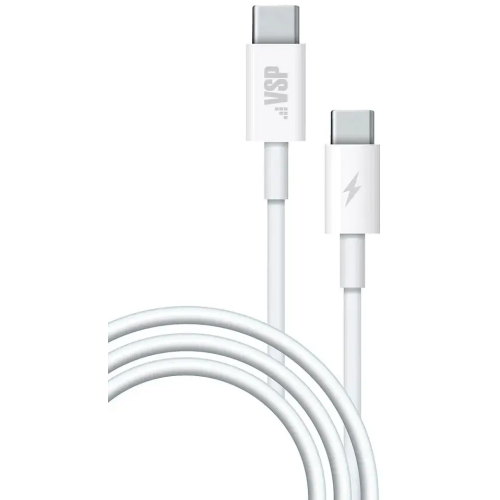Кабель USB 3.0 Type C -  Type-C 1 м Borasco 3A 65W PD белый