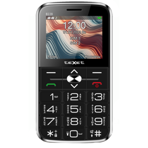 Сотовый телефон TEXET TM-B228 черный