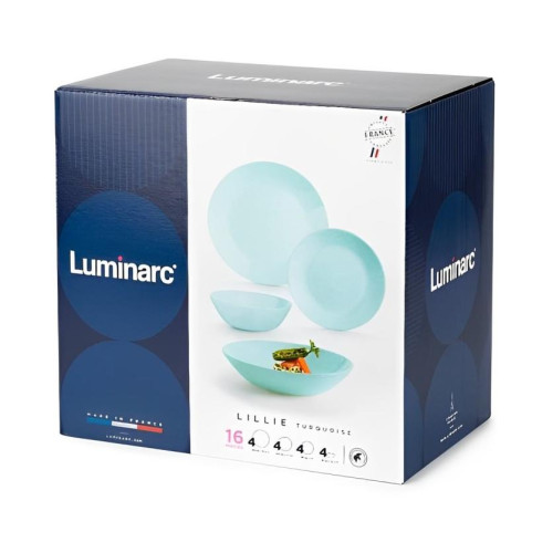 Набор столовый LUMINARC ЛИЛИ ТЮРКУАЗ 16 пр. Q6883