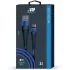 Кабель USB 2.0 A вилка - microUSB 1 м Borasco 3А Fishbone усиленный темно-синий