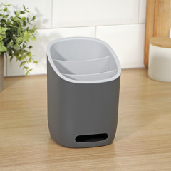 Подставка для столовых приборов Idea ИЗЛИ, пластик, 25х14,5х19 см, графит (9541908)