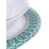 Набор столовый MONTSERRAT Porcelain, фарфор, белый/голубой, 24 пр.