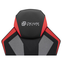 Кресло игровое Оклик -121G черный/красный искусст.кожа/сетка 
