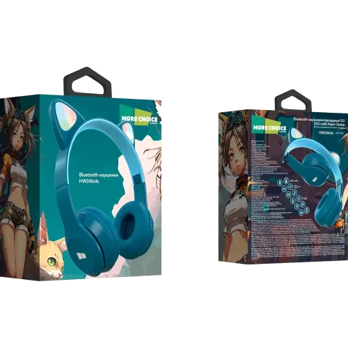 Гарнитура Bluetooth More choice HW24kids темно-синий