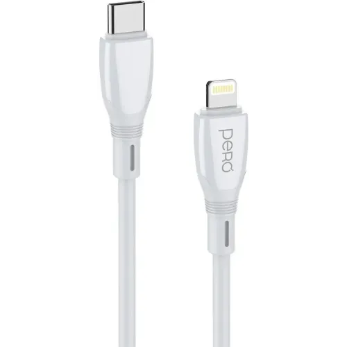 Кабель USB 3.0 Type-C to Lightning 8-pin 2 м Pero DC-11 усиленный белый (*2)