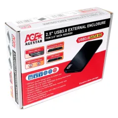 Внешний корпус AgeStar 3UB2A8-6G SATA III USB3.0 пластик/алюминий черный