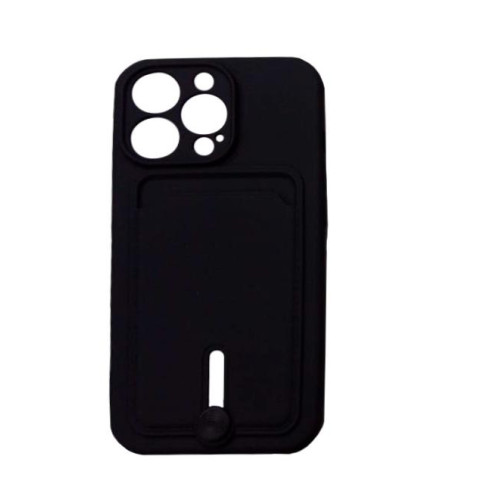 Бампер Apple iPhone 13 Pro ZIBELINO Card Holder с выталк. черный