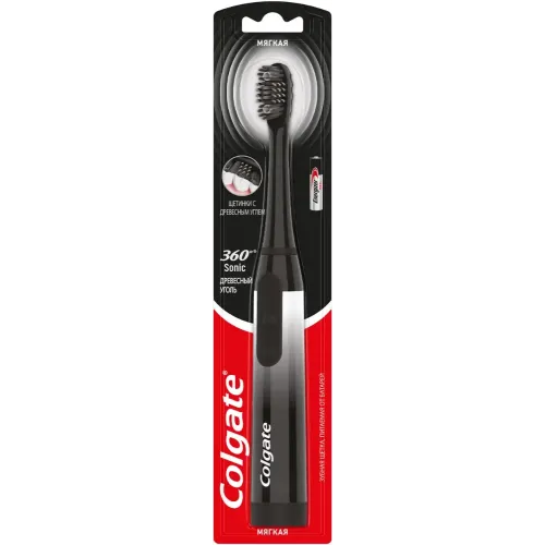 Зубная щетка Colgate 360 Sonic Optic White, черная