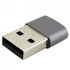 Переходник USB to Type-C WALKER  металлический