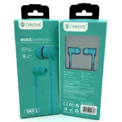 Гарнитура Celebrat SKY-1 синий (1.2м)