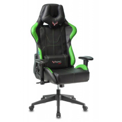 Кресло игровое Zombie VIKING 5 AERO черный/салатовый эко.кожа 