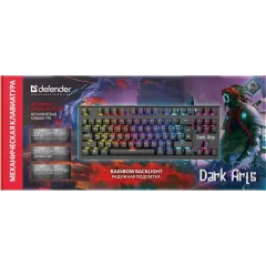 Клавиатура Defender Dark Arts GK-375 RU LED черный (*5)