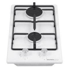 Стол газовый HOMSair HGE323GCWH белый домино