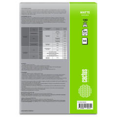 Бумага Cactus A4 CS-MA418050 A4/180г/м2/50л./белый матовое для струйной печати