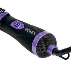 Фен-расческа DELTA LUX DL-0443R черный/фиолетовый