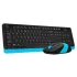 Клавиатура + Мышь A4 Fstyler FG1010 клав:черный/синий мышь:черный/синий USB Multimedia