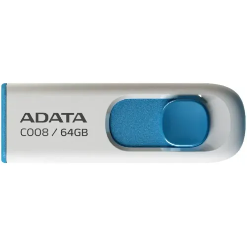 Карта USB2.0 64 GB ADATA Classic C008 (AC008-64G-RWE) синий/белый