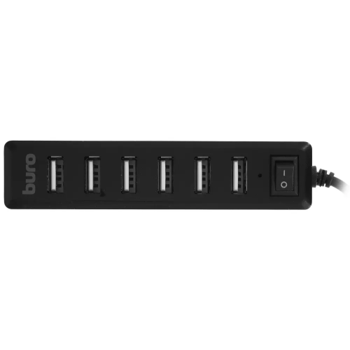 Коммутатор USB 2.0 BURO BU-HUB7-1.0-U2.0 7порт. черный