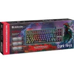 Клавиатура Defender Dark Arts GK-375 RU LED черный (*5)
