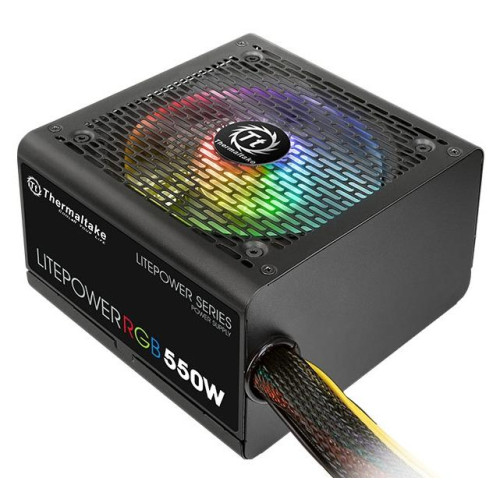 Блок питания Thermaltake ATX 550W Litepower RGB 550 (24+4+4pin) APFC 120mm fan color LED 5xSATA RTL