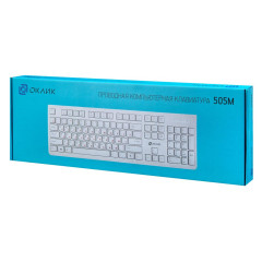 Клавиатура Oklick 505M белый USB (*7)