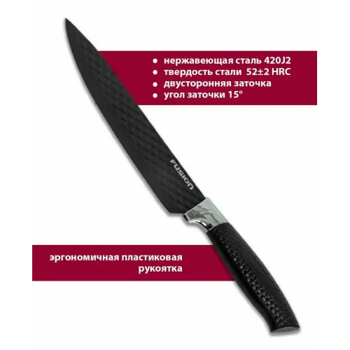 Набор ножей FUSION SKS5102 черный