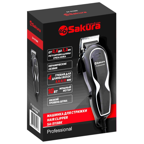 Машинка для стрижки SAKURA SA-5113BK
