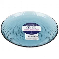 Тарелка стекло Luminarc Идиллия Лондон Топаз 1, десертная, круглая, синяя, 19 см, Q1315 (422368)