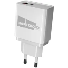 СЗУ More choice 2USB 3.0A PD 20W+QC3.0 NC71Si белый