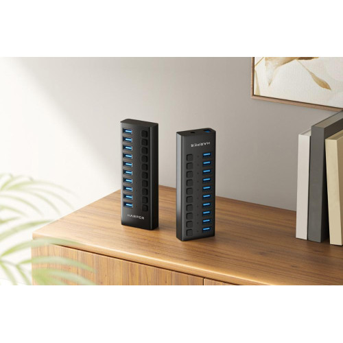 Коммутатор USB 2.0 HARPER HUB-10MB Black