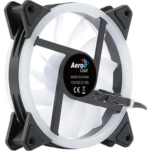 Кулер корпус 120x120x25 AeroCool Duo 12 черный ARGB 1000rpm 6-pin
