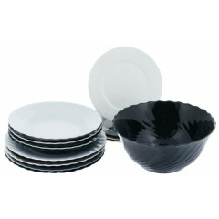 Набор столовый LUMINARC TRIANON черно-белый, 19 пр. (G8733)