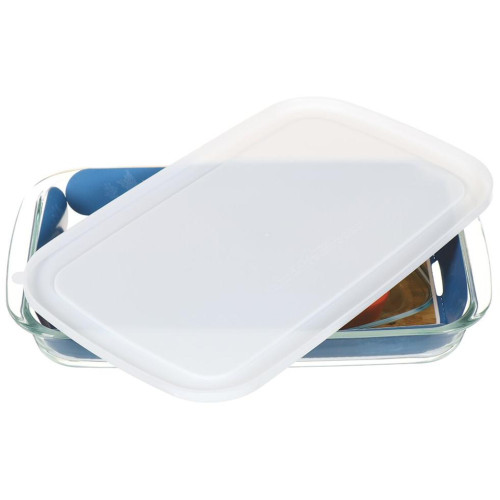 Форма для выпечки стекло DANIKS, прямоугольная, крышка, 24.6х40.2х5.2 см, 2.9 л, HSAP30LP (361440)