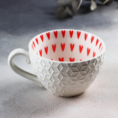 Кружка 290 мл., керамика, Дорого внимание «Сердечки» (9925148)