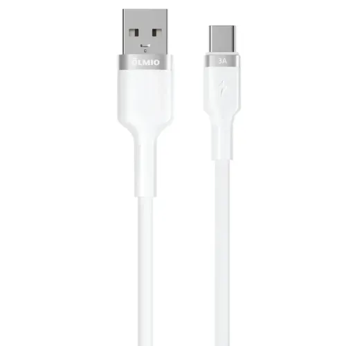Кабель USB 2.0 A вилка - Type C 1.2 м Olmio 3A RAPID белый