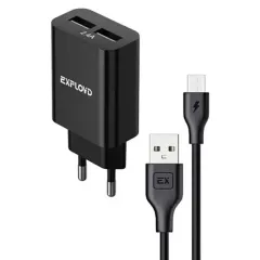 СЗУ EXPLOYD EX-Z-1420 СЗУ 2.4A 2хUSB чёрный