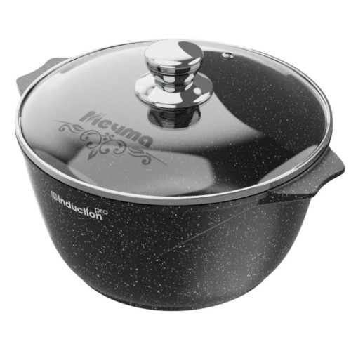Кастрюля Мечта Гранит black Induction, алюм., индукция, 5 л., с крышкой (45802И)