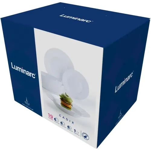 Набор столовый LUMINARC Cadix, стеклокерамика, 19 пр. (L0300)