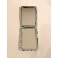 Зеркальце косметическое складное, GD, прямоугол., светло-коричневое