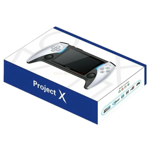 Игровая консоль Project X, портативная, 40000 игр, серебро
