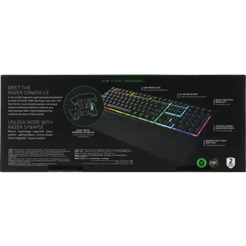 Клавиатура Razer Ornata V3 черный LED 