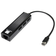 Сетевая карта 5BITES UA3C-45-09BK USB3.1/3*USB2.0/RJ45 100MB/BLACK